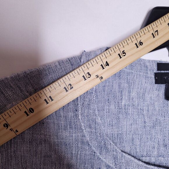 Tahari Blue Button Down Shirt - Picture 8 of 9